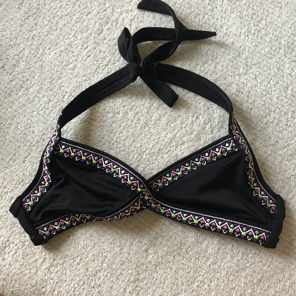 Victoria’s Secret PINK black halter top bikini